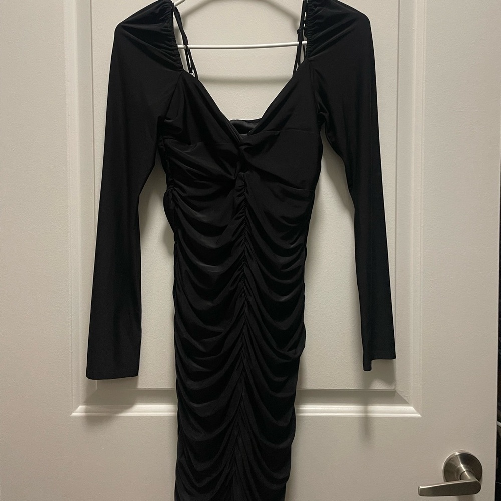 Black Nordstrom Long Sleeve Dress